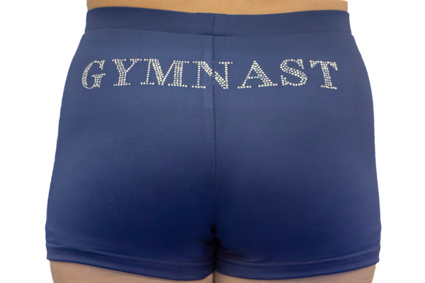 Dark Blue Girl Lycra Gymnastics Shorts