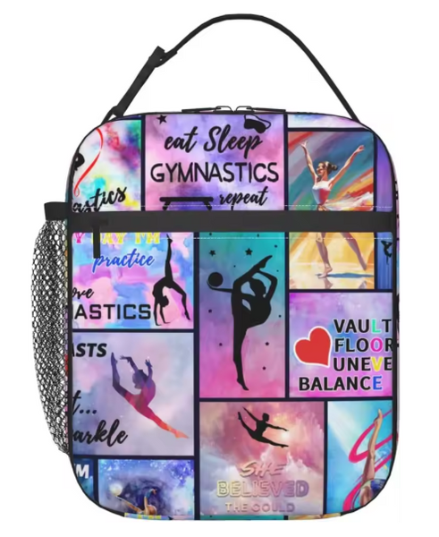 Gymnastics Lovers Insulated Lunch Box Bag