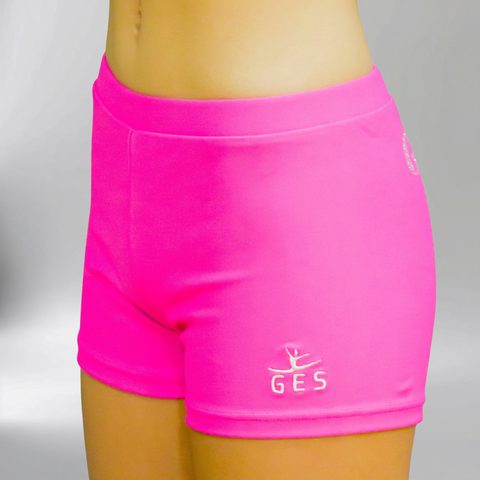 Bright Pink Girl Lycra Gymnastics Shorts