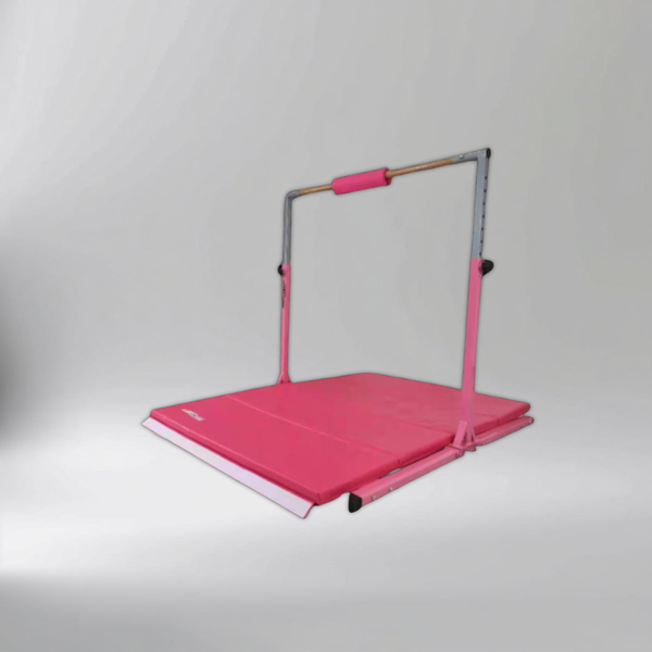 GES "Swing Like a Pro" gymnastics Foldable & Adjustable Bar + Mat for the Gym or Home