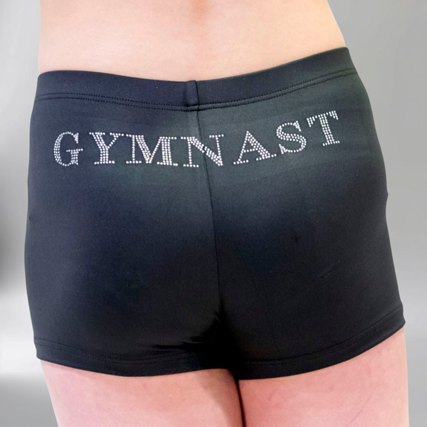 Black Girl Lycra Gymnastics Shorts