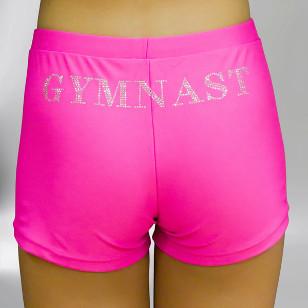 Bright Pink Girl Lycra Gymnastics Shorts
