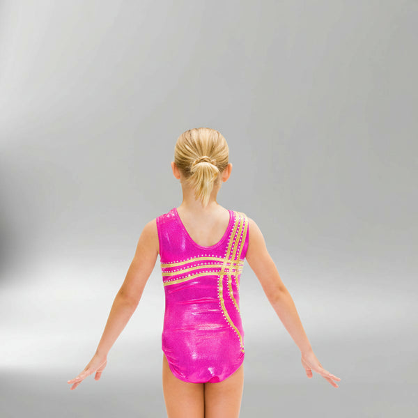 Topaz Flamingo Sleeveless Girl Gymnastics Leotard