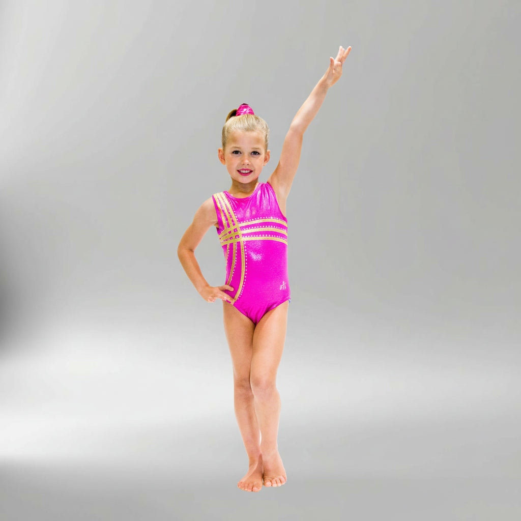 Topaz Flamingo Sleeveless Girl Gymnastics Leotard