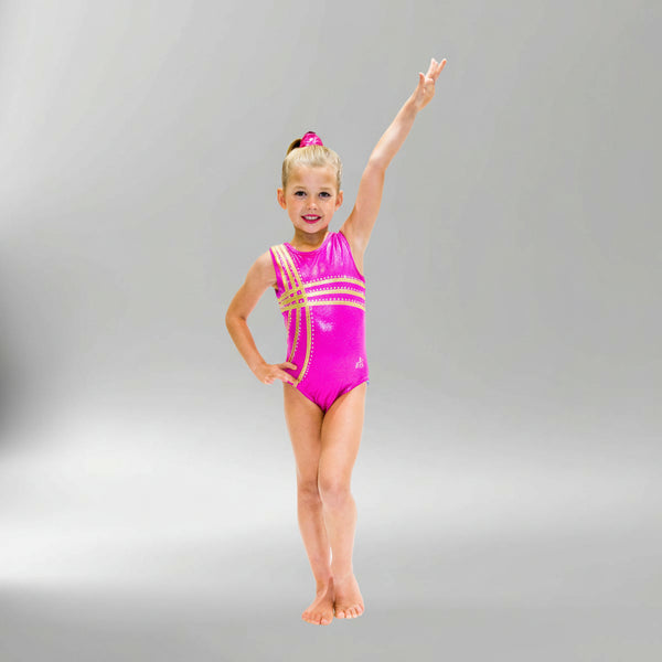 Topaz Flamingo Sleeveless Girl Gymnastics Leotard