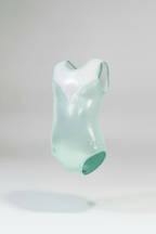 Aquamarine Delight Sleeveless Girl Gymnastics Leotard