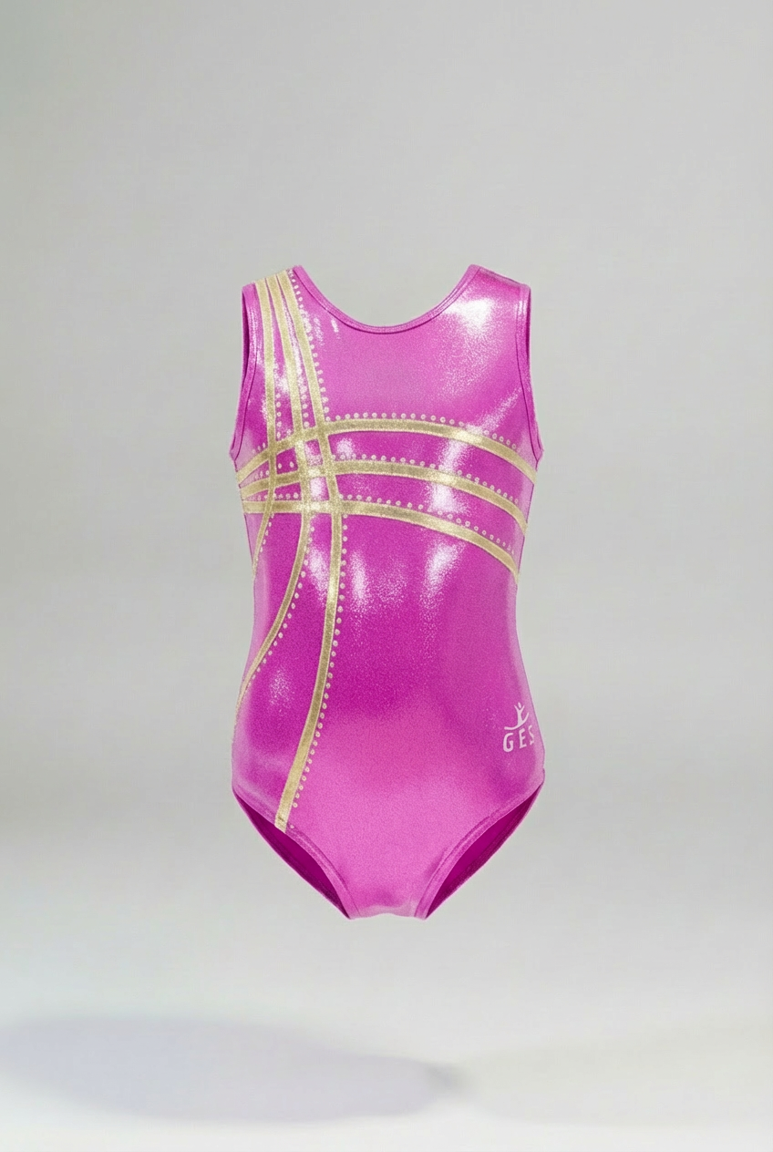 Topaz Flamingo Sleeveless Girl Gymnastics Leotard
