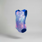Bright Blueberry Sleeveless Girl Gymnastics Leotard 3D view