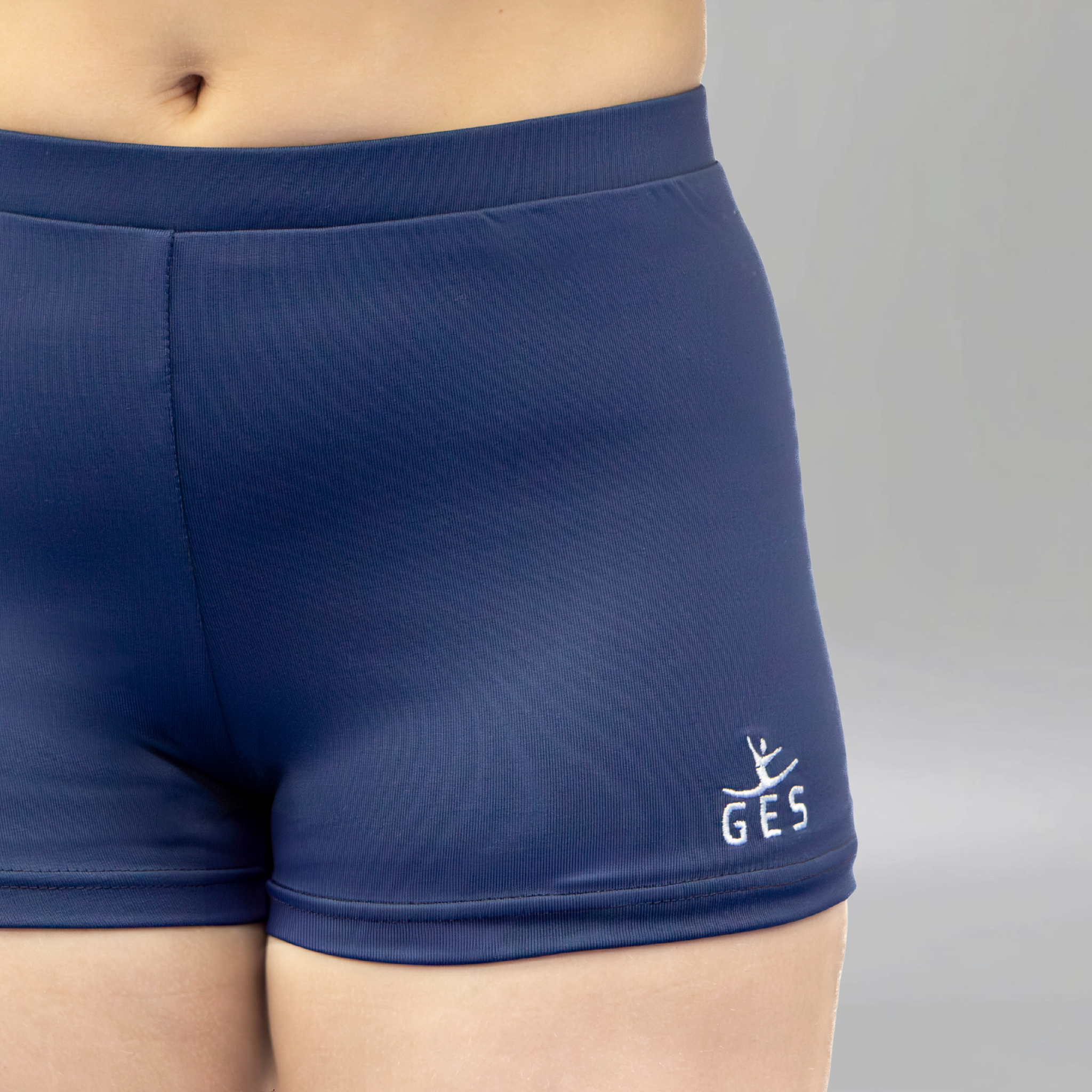 Dark Blue Girl Lycra Gymnastics Shorts