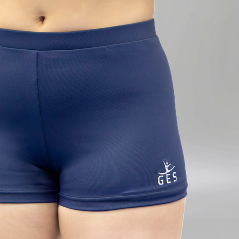 Dark Blue Girl Lycra Gymnastics Shorts