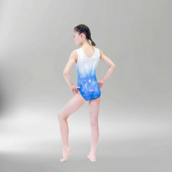 Azure Delight Sleeveless Girl Gymnastics Leotard