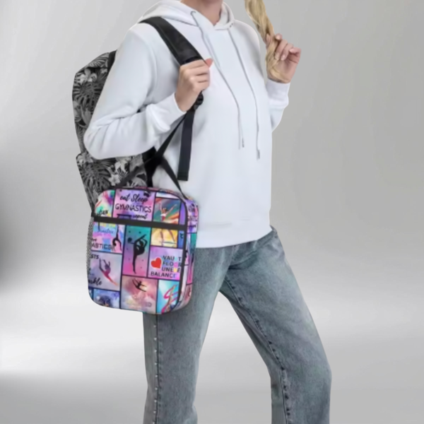 Gymnastics Lovers Insulated Lunch Box Bag