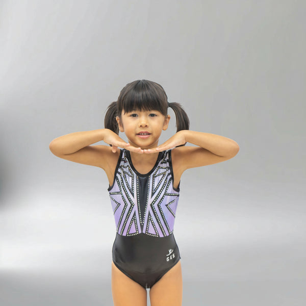 Purple Power Sleeveless Girl Gymnastics Leotard