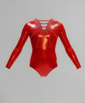 Aldebaran Red Long Sleeves Girl Gymnastics Leotard