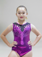 Amethyst Sleeveless Girl Gymnastics Leotard color purple