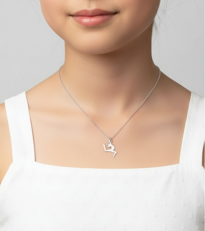 Artistic Gymnastics Necklace in Stainless Steel Silver