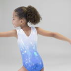 Azure Delight Sleeveless Girl Gymnastics Leotard back