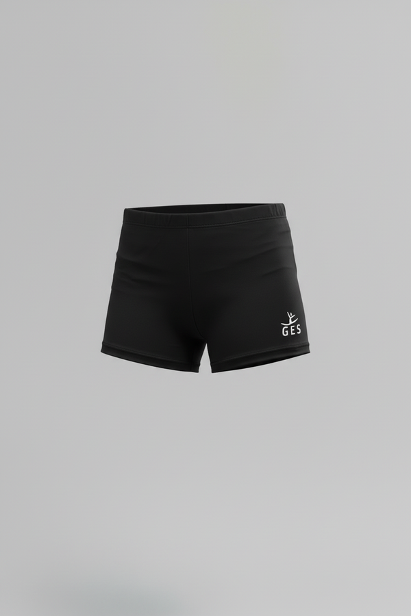 Black Girl Lycra Gymnastics Shorts