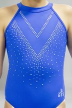Bliss & Black Brilliance Sleeveless Girl Gymnastics Leotard blue