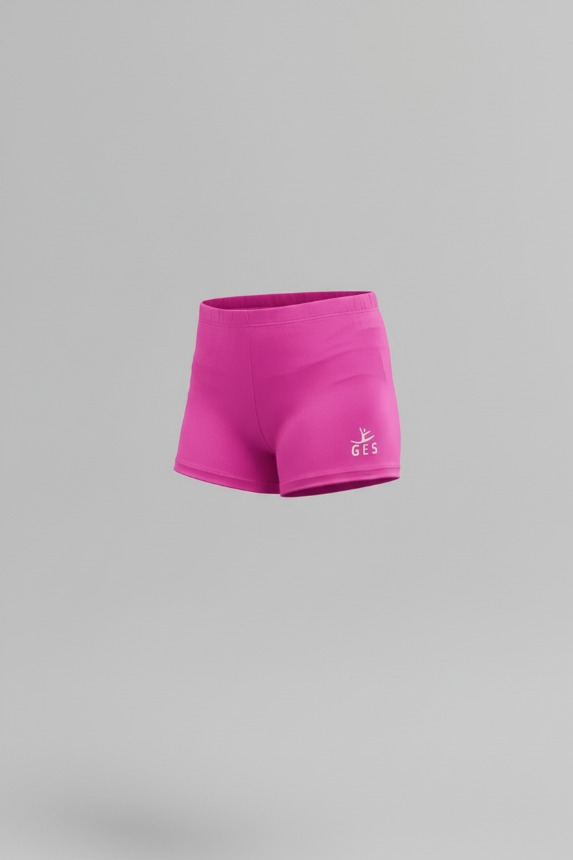 Bright Pink Girl Lycra Gymnastics Shorts