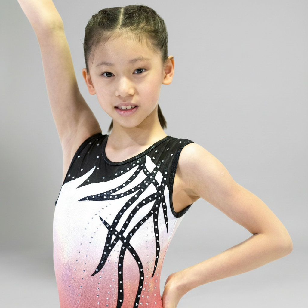 Cabaret Sleeveless Girl Gymnastics Leotard details