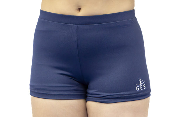 Dark Blue Girl Lycra Gymnastics Shorts