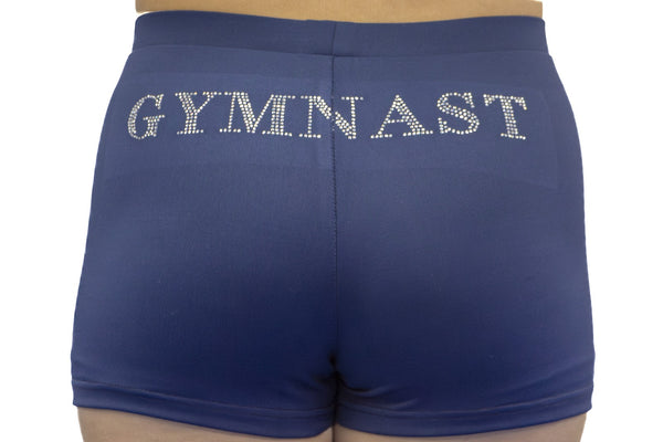 Dark Blue Girl Lycra Gymnastics Shorts