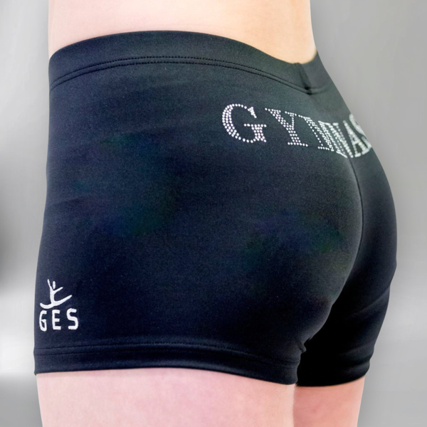 Black Girl Lycra Gymnastics Shorts