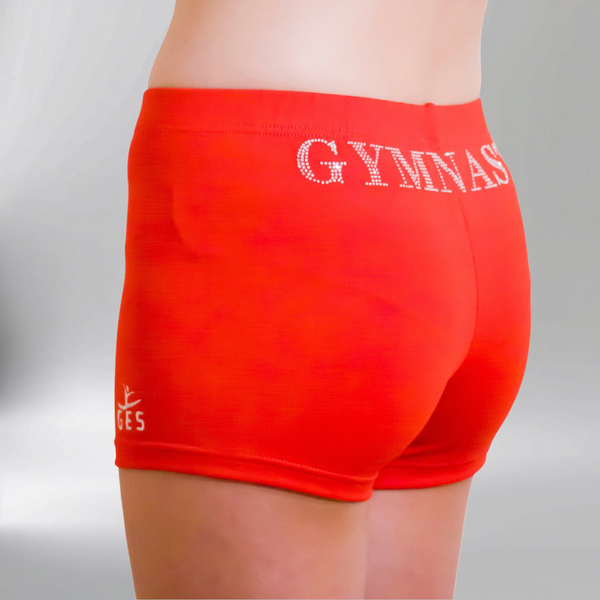 Red Girl Lycra Gymnastics Shorts