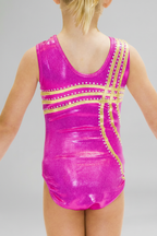 Topaz Flamingo Sleeveless Girl Gymnastics Leotard back view