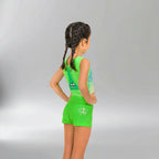 Fresh Lime Green Girl Lycra Gymnastics Shorts