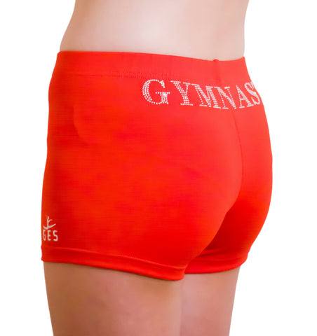 Red Girl Lycra Gymnastics Shorts