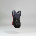 Kellett Power Pack sleeveless leotard black and red back