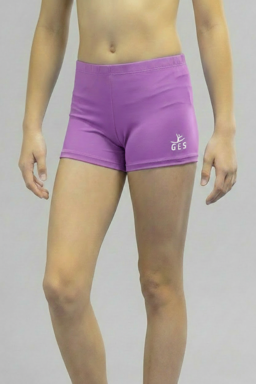 Purple Lilac Girl Lycra Gymnastics Shorts