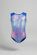 Bright Blueberry Sleeveless Girl Gymnastics Leotard