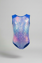 Bright Blueberry Sleeveless Girl Gymnastics Leotard