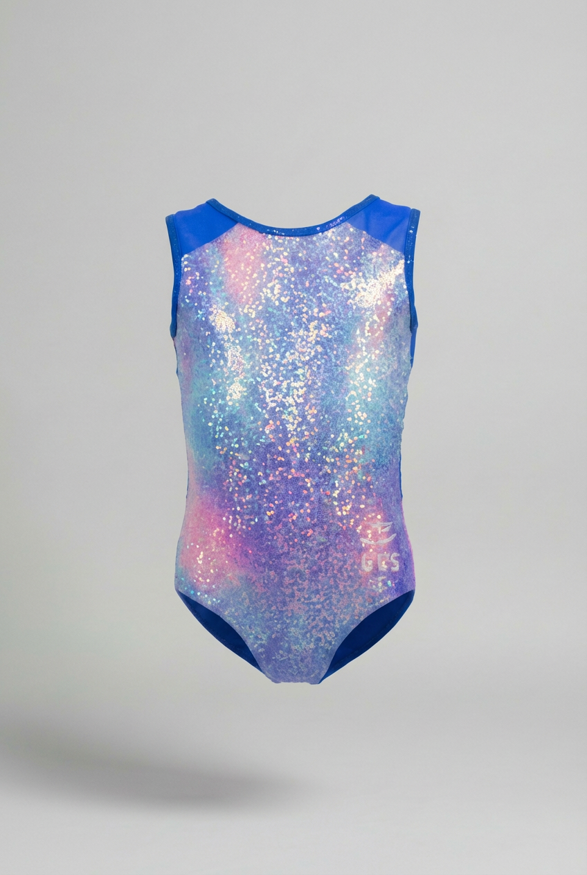 Bright Blueberry Sleeveless Girl Gymnastics Leotard