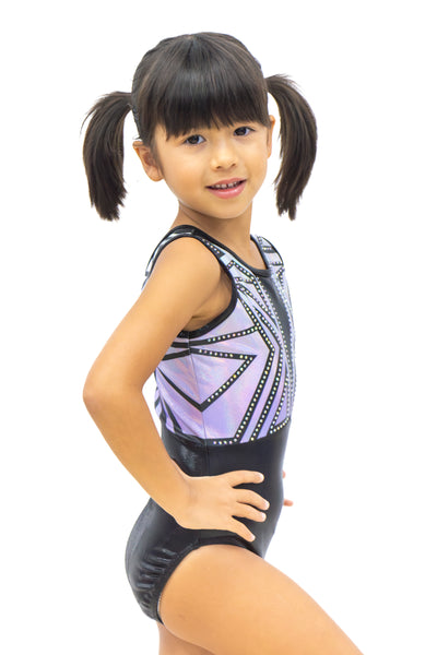 Purple Power Sleeveless Girl Gymnastics Leotard