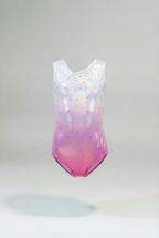 Sparkling Pink Sleeveless Girl Gymnastics Leotard