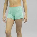 Light Turquoise Girl Gymnastics Shorts