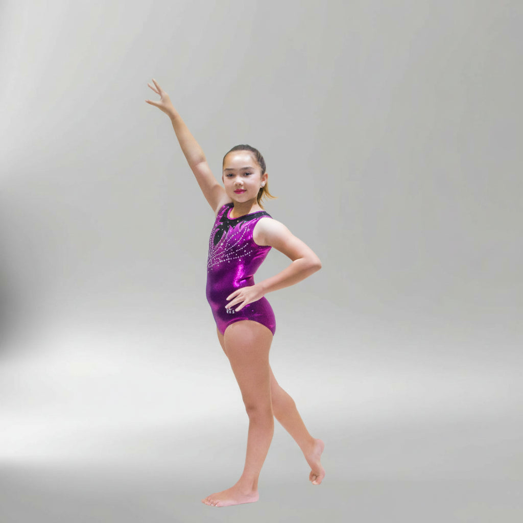 Amethyst Sleeveless Girl Gymnastics Leotard