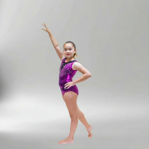 Amethyst Sleeveless Girl Gymnastics Leotard