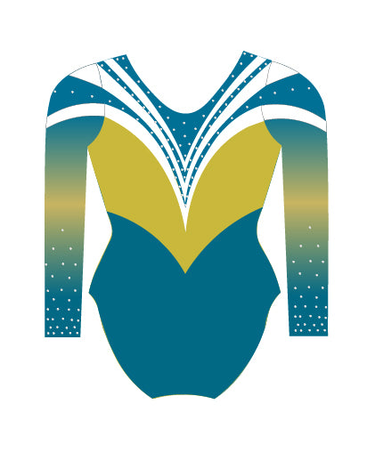 LRC 3/4 Long Sleeves Gymnastics Girls Leotard