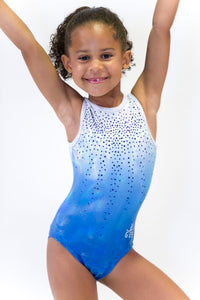 Azure Delight Sleeveless Girl Gymnastics Leotard