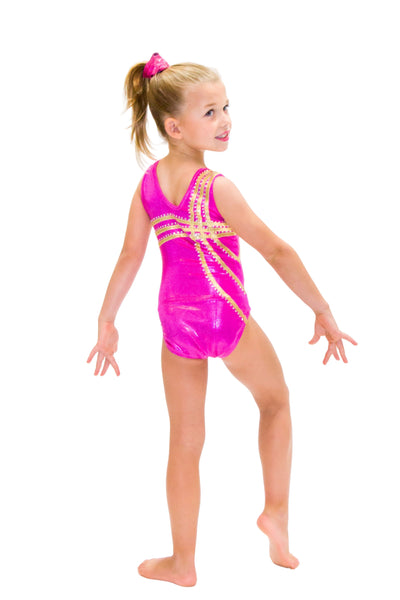 Topaz Flamingo Sleeveless Girl Gymnastics Leotard