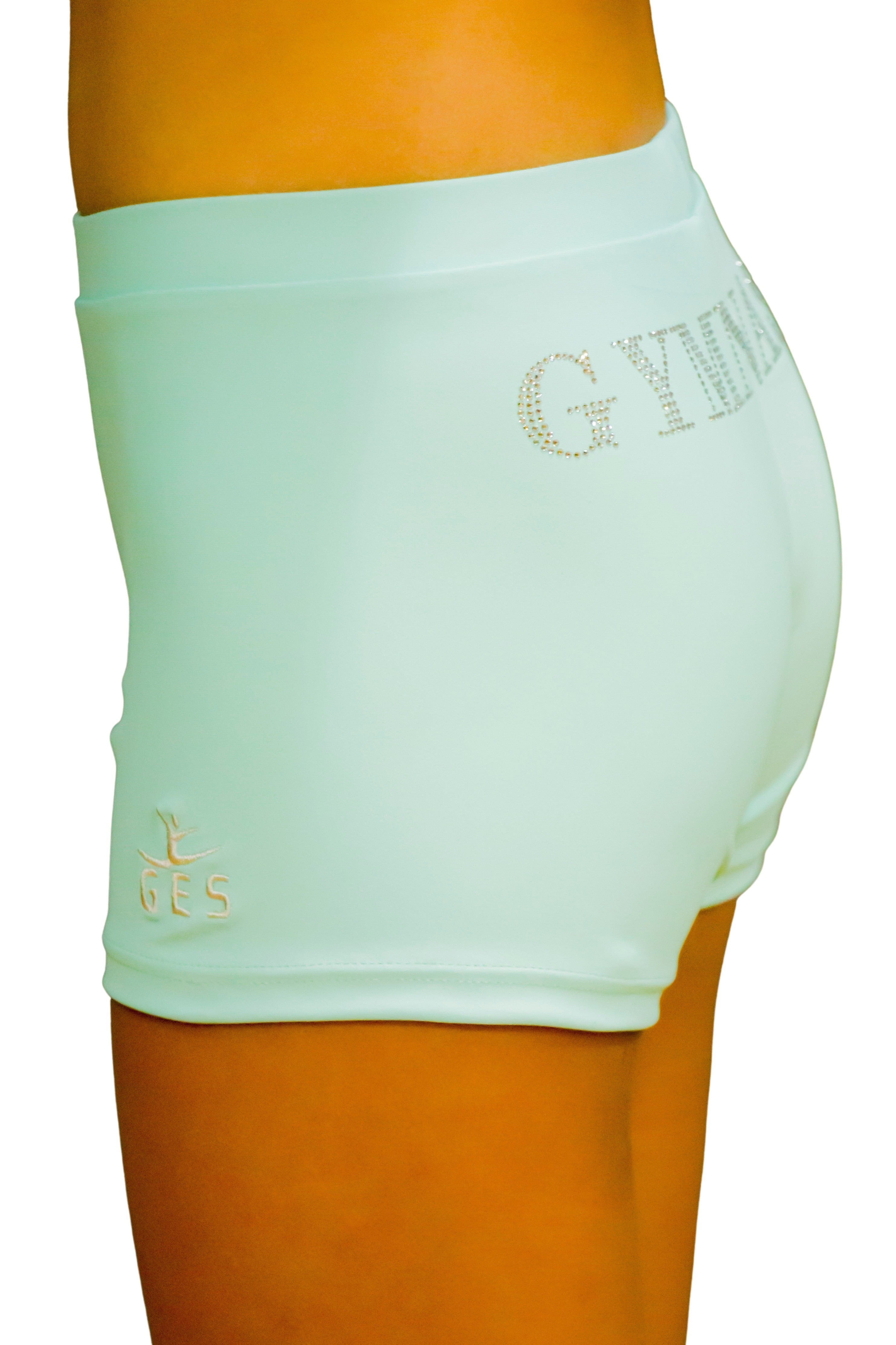 Light Turquoise Girl Lycra Gymnastics Shorts – Gym Elite Sportswears