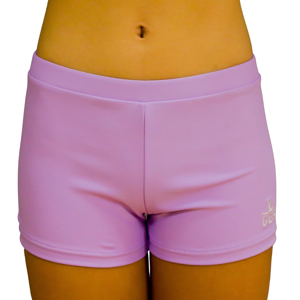 Purple Lilac Girl Lycra Gymnastics Shorts – Gym Elite Sportswears