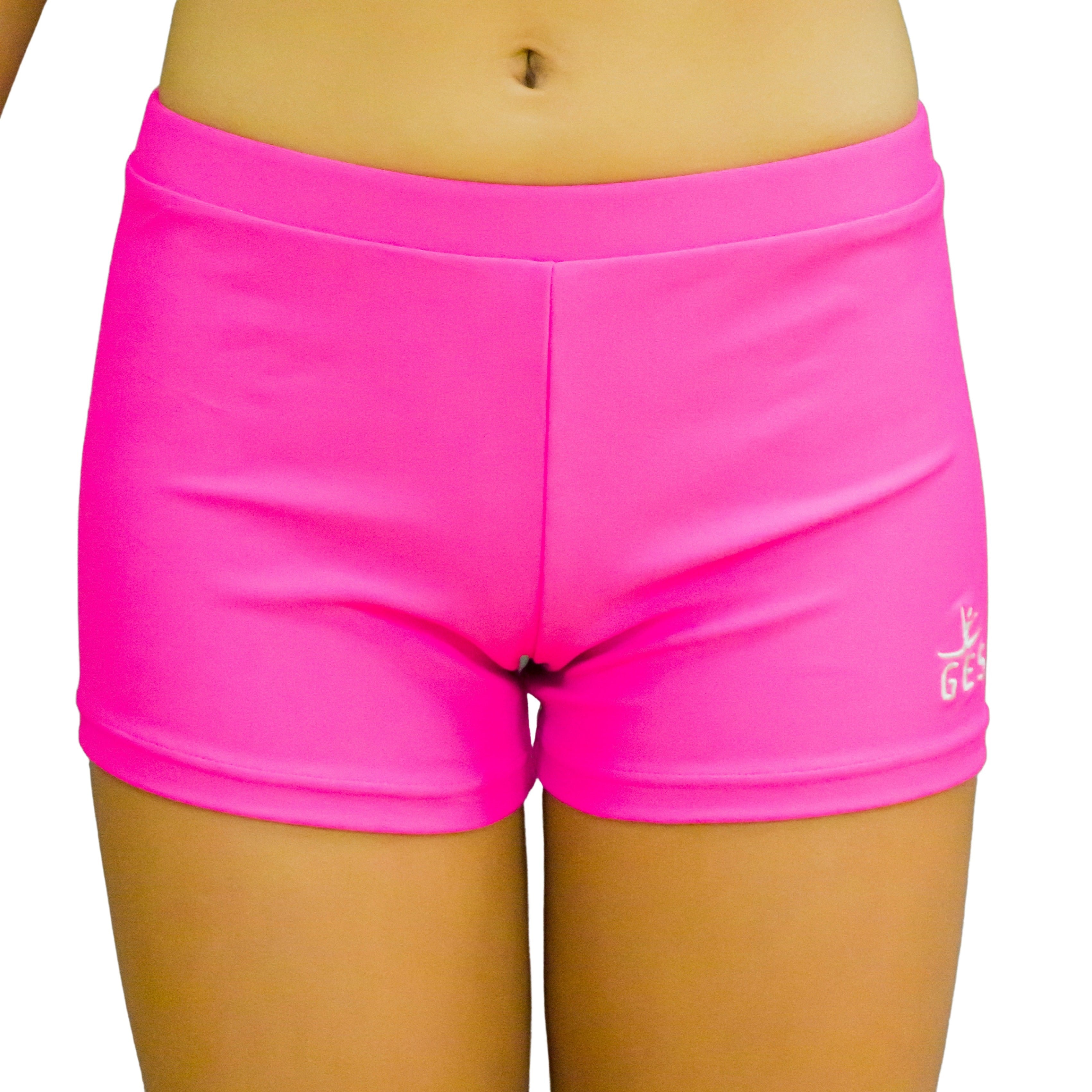 Bright Pink Girl Lycra Gymnastics Shorts – Gym Elite Sportswears