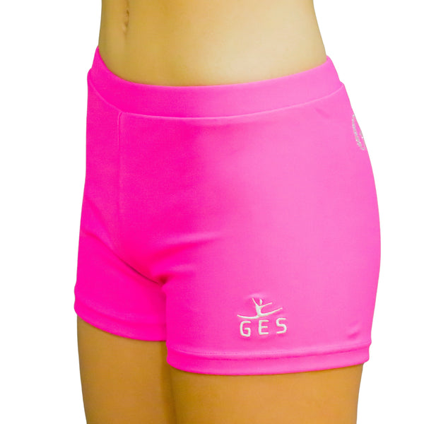 Bright Pink Girl Lycra Gymnastics Shorts