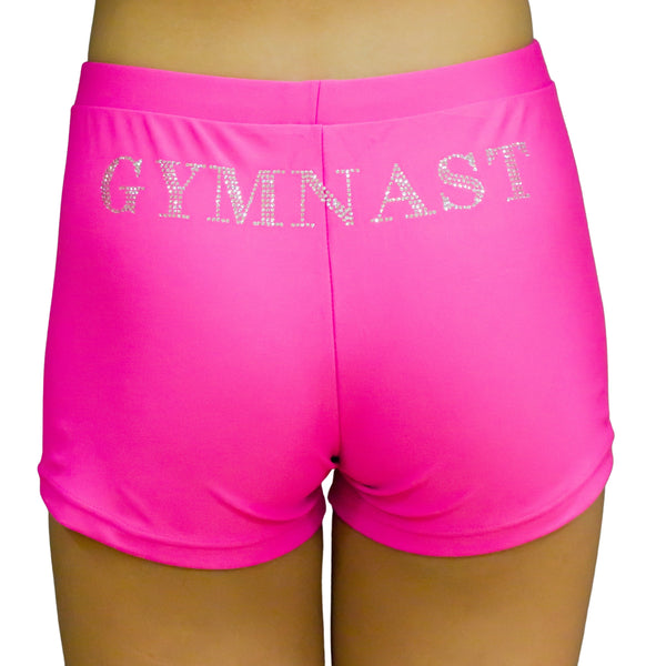 Bright Pink Girl Lycra Gymnastics Shorts